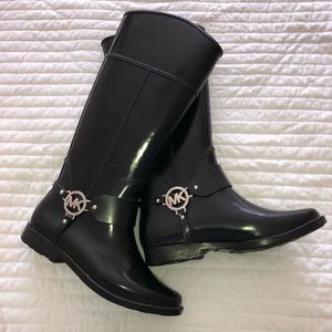 black Michael Kors rain boots